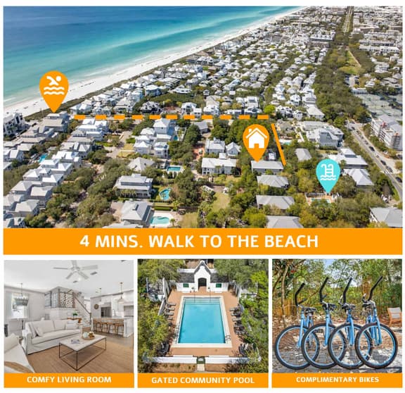 Secluded 4 min to Rosemary & Beach-Pool-Bikes - Image 1