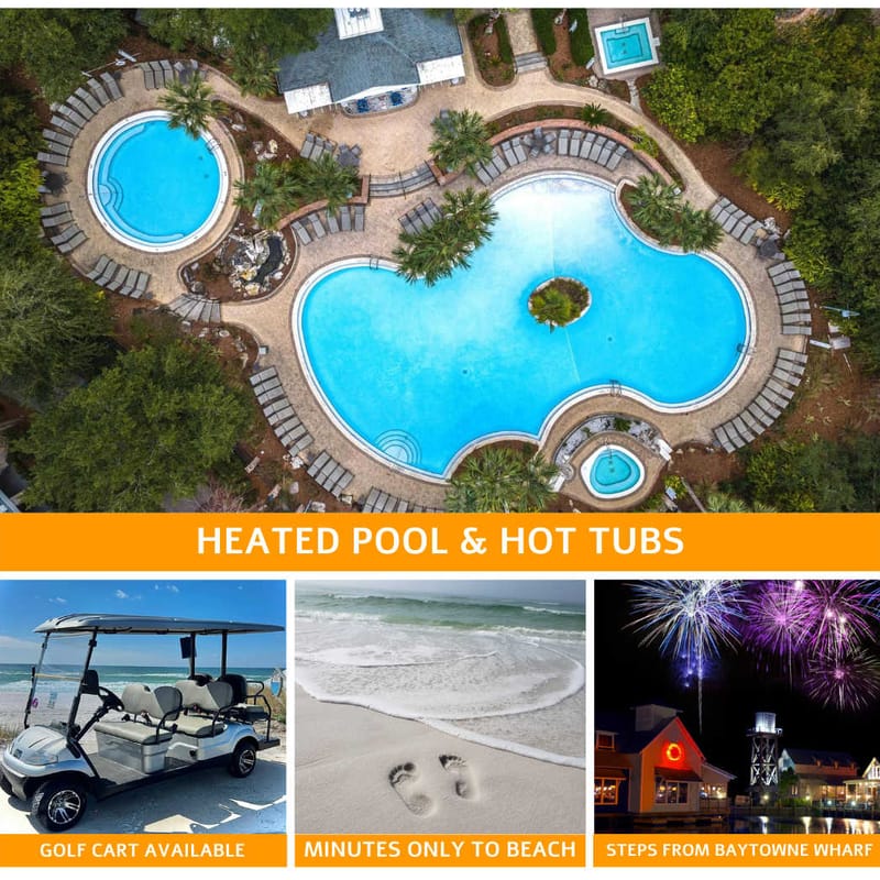 Baytowne Bliss at Lasata with Heated Pool & Golf Cart