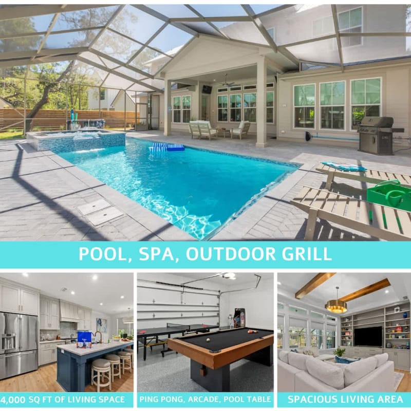 New Luxury Home with Private Pool, Spa and 2 Bikes